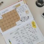 Bullet journal de dibujos calendario